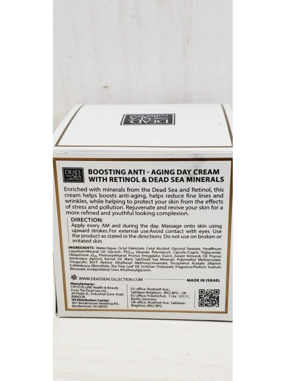 Dead Sea Collection Retinol Day Cream and Facial Serum  1.69 Fl Oz Set New!